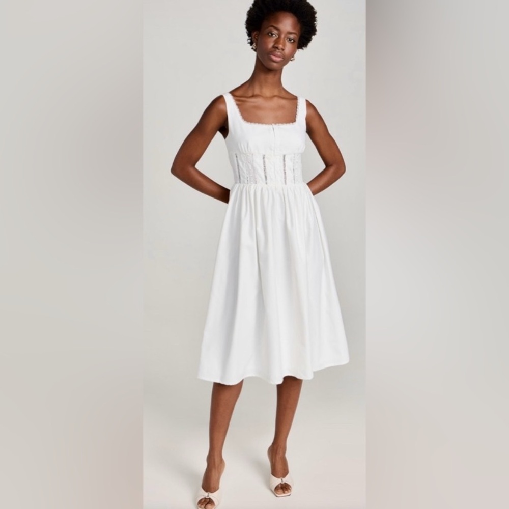 O.P.T One Pretty Time White Giada Midi‎ Dress Size XS